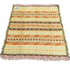 Sahara North Africa Culture People and Artwork Inspired Tapestry Afghan Throw